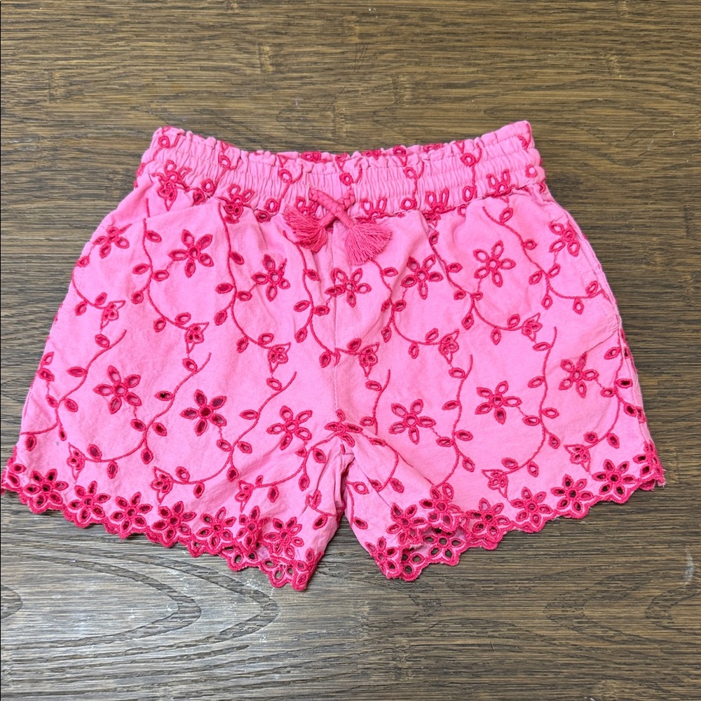 Boden Pink Embroidered Girls' Shorts